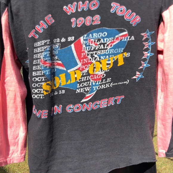 Vintage Who 1982 World Tour concert tshirt Rare! - Picture 2 of 6